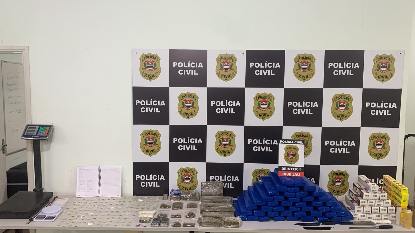 Foto: Divulgação/DISE/Drogas apreendidas na operação em Jaú